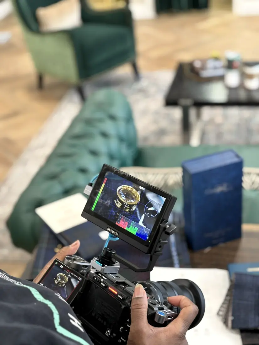 Monitoring exposure on a brand shoot